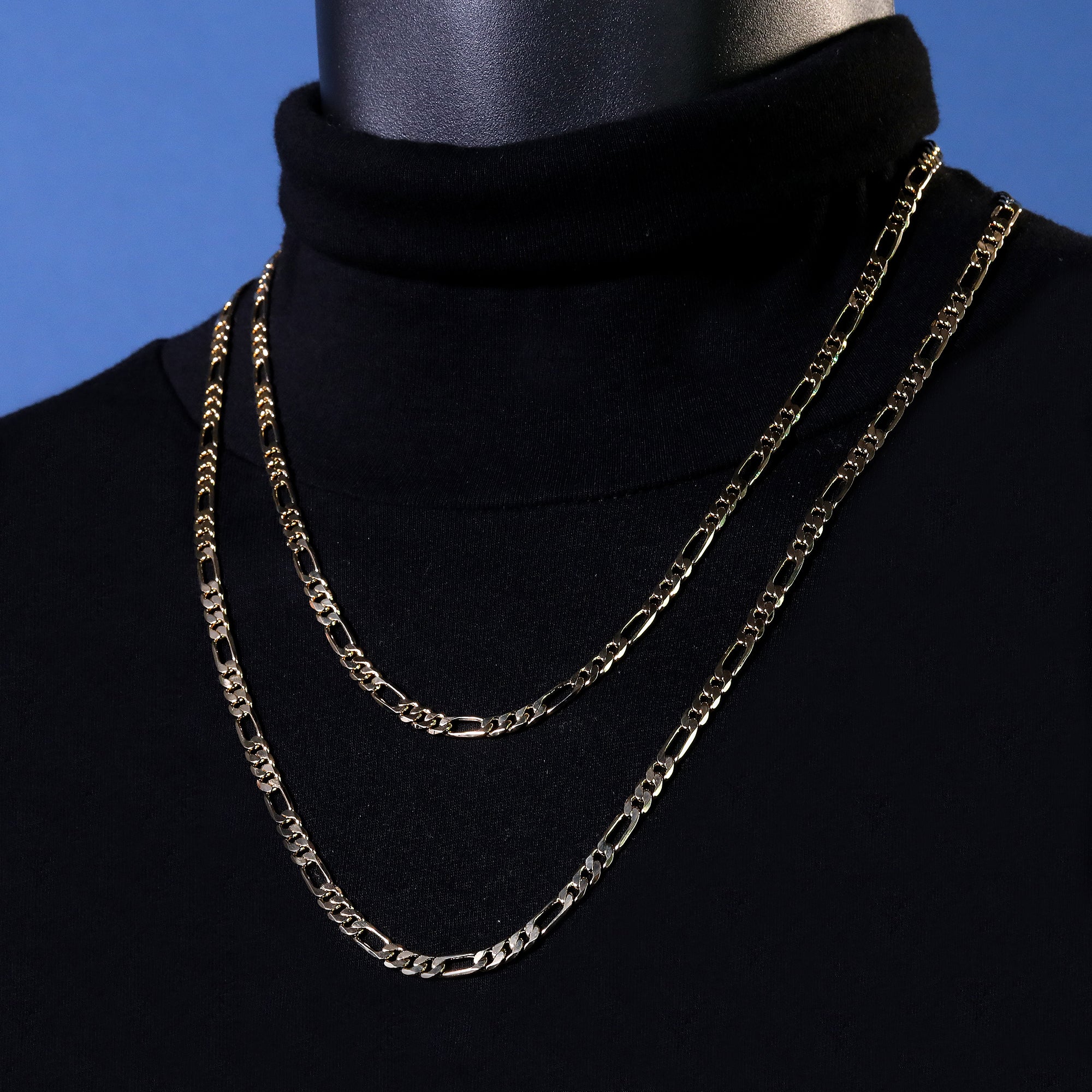 Child Jesus Worship & King Drip Pendant 20, 24" Cubic-Zirconia Gold Plated Figaro Chain