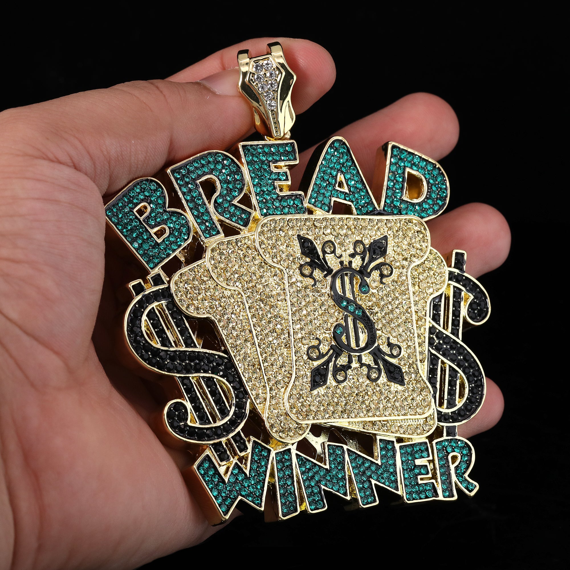 Large Jumbo Huge Bread Winner 14k Gold Plated 20" Cuban Chain Necklace