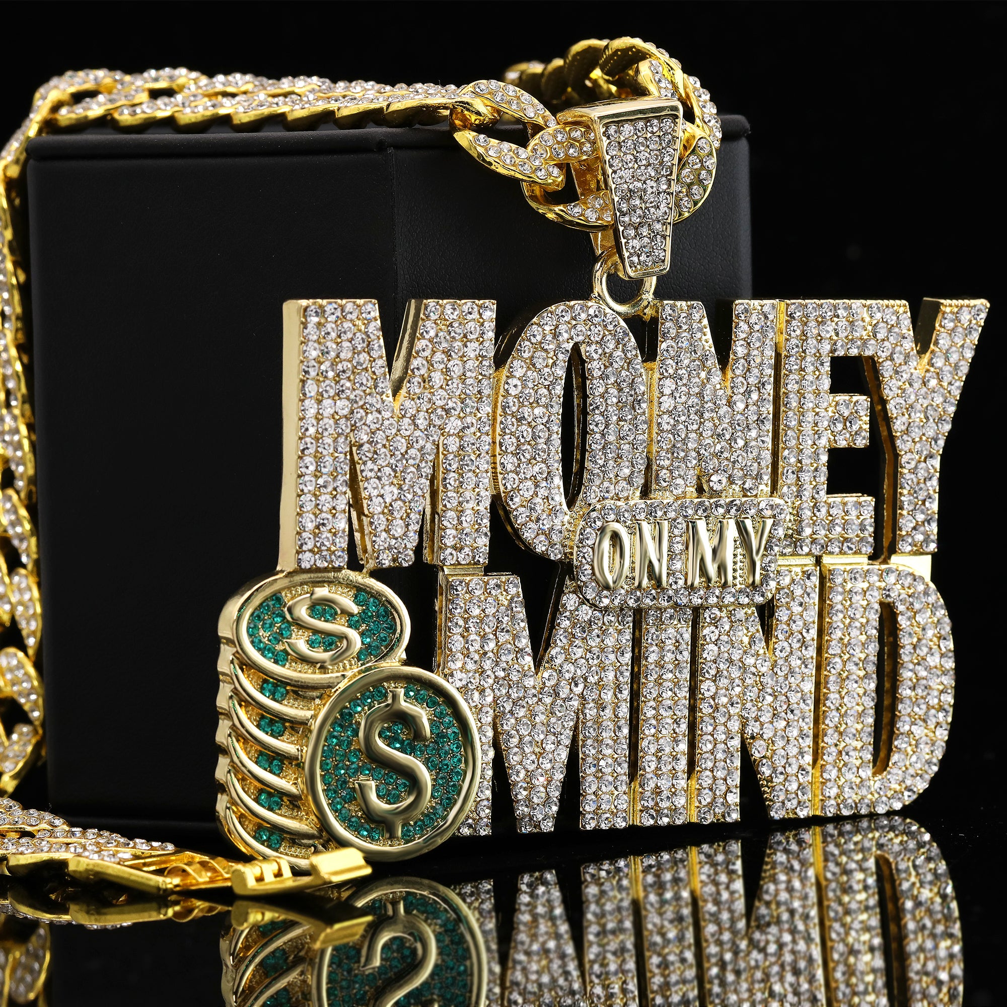 Large Jumbo Huge Money On My Mind 14k Gold Plated 20" Cuban Chain Necklace