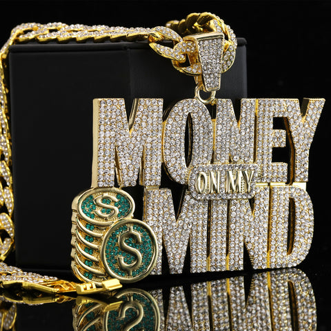 Large Jumbo Huge Money On My Mind 14k Gold Plated 20" Cuban Chain Necklace