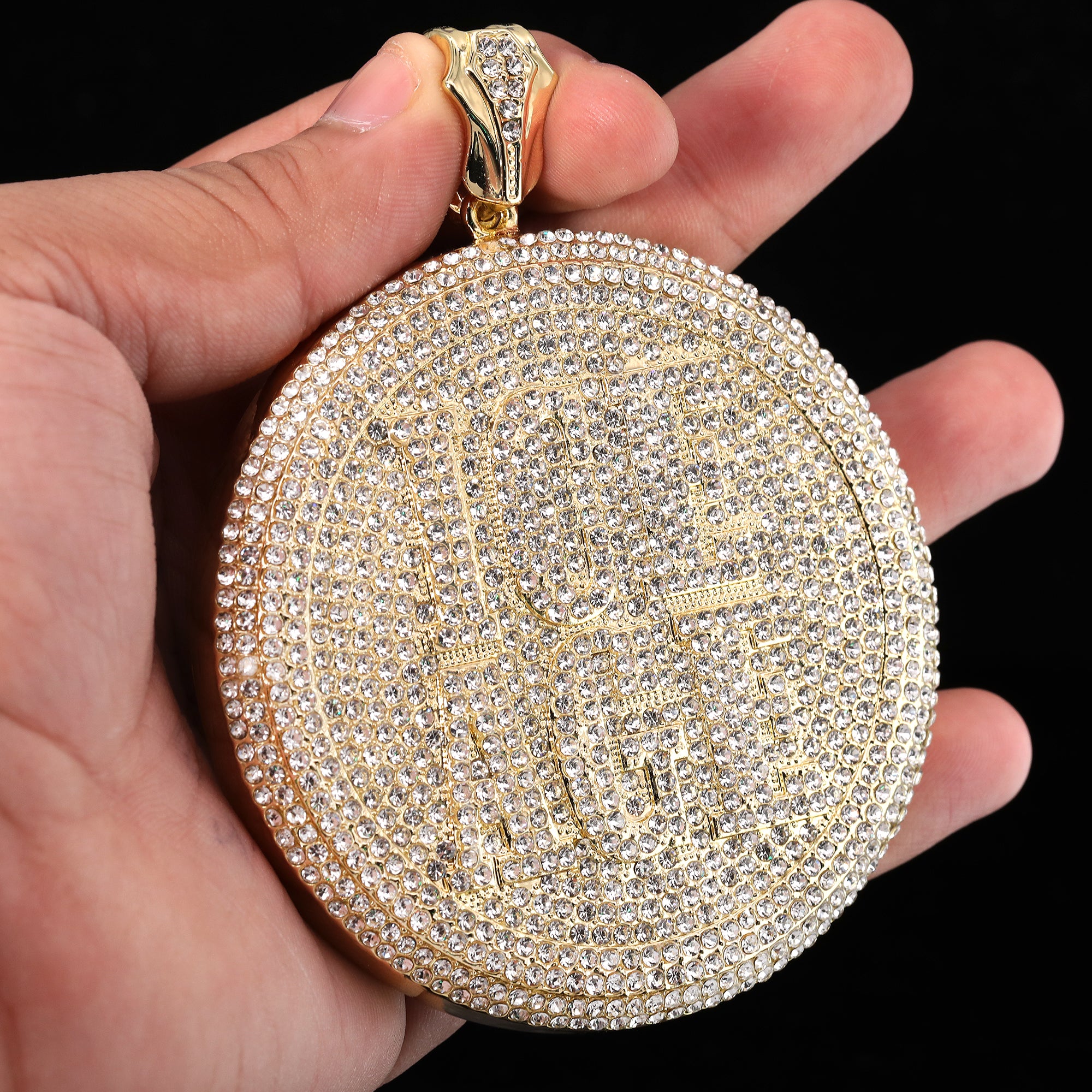 Large Jumbo Huge ICE AGE 14k Gold Plated 20" Cuban Chain Necklace