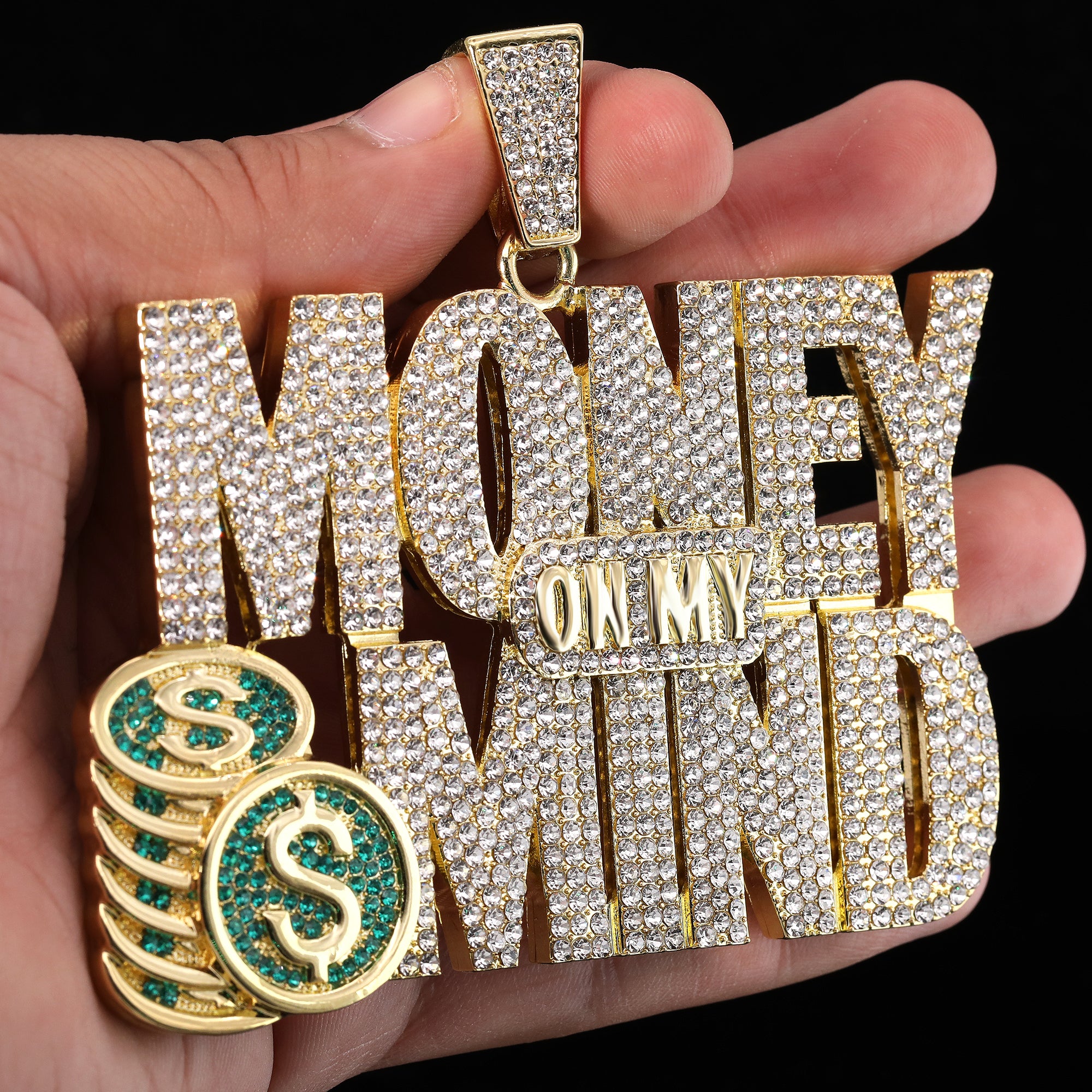 Large Jumbo Huge Money On My Mind 14k Gold Plated 20" Cuban Chain Necklace