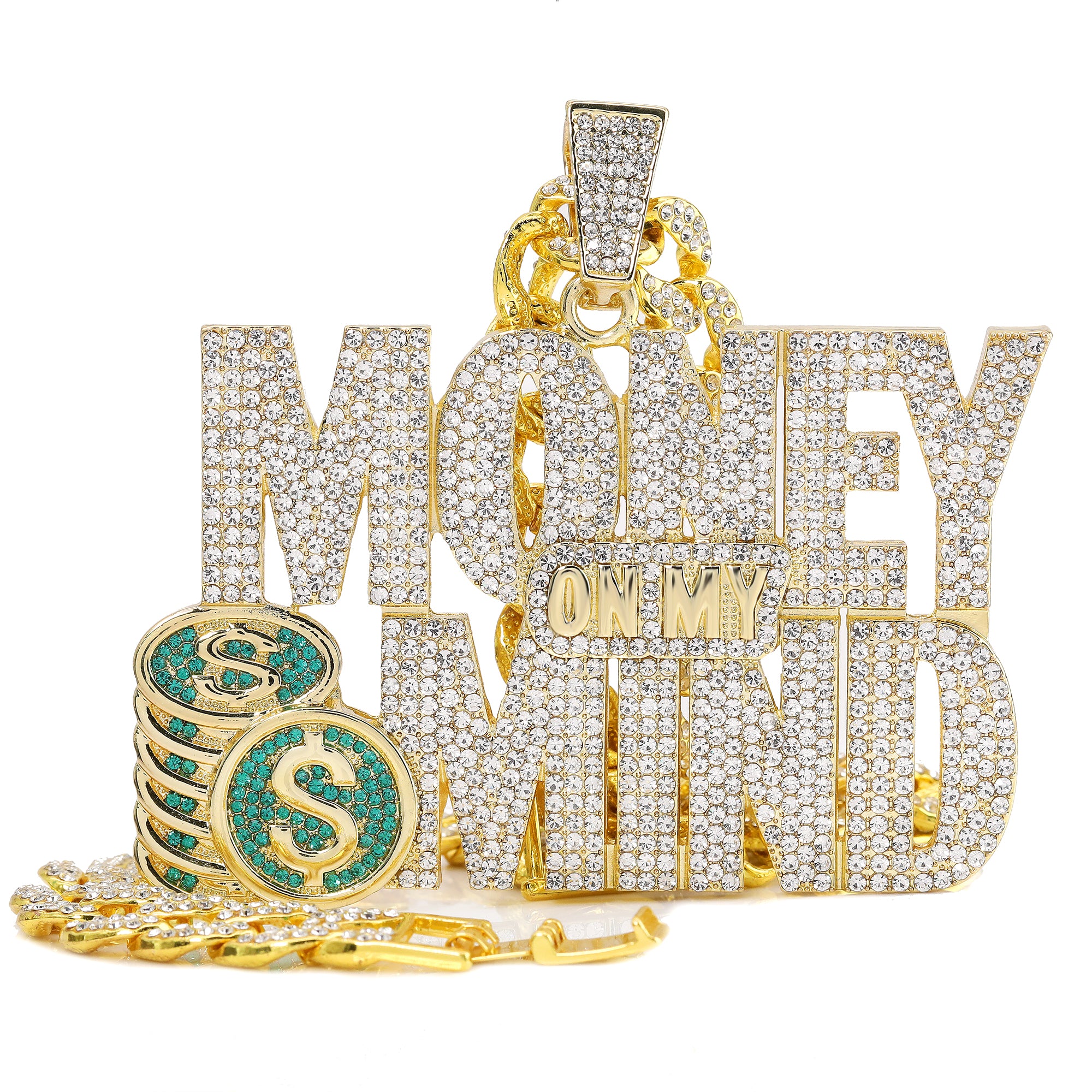 Large Jumbo Huge Money On My Mind 14k Gold Plated 20" Cuban Chain Necklace