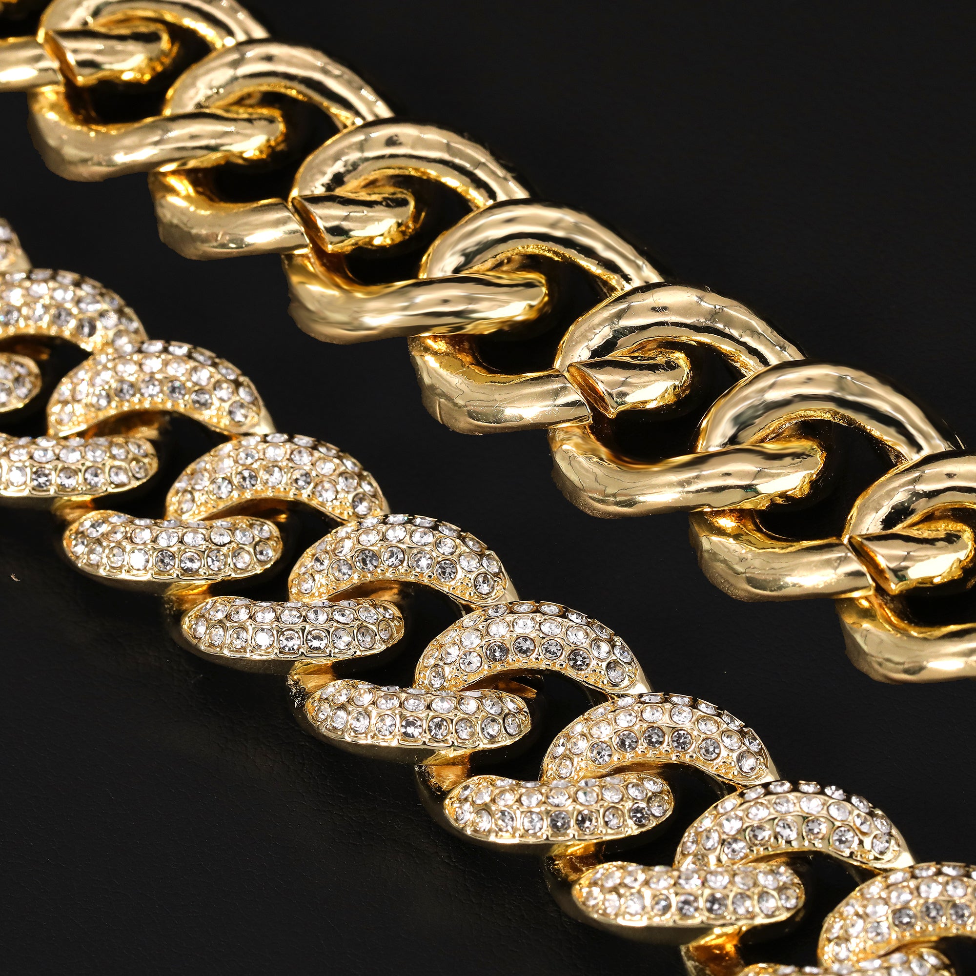 XXL Round Big 23 Pendant with 14K Gold Plated 20" Cuban Choker Chain – Box Clasp