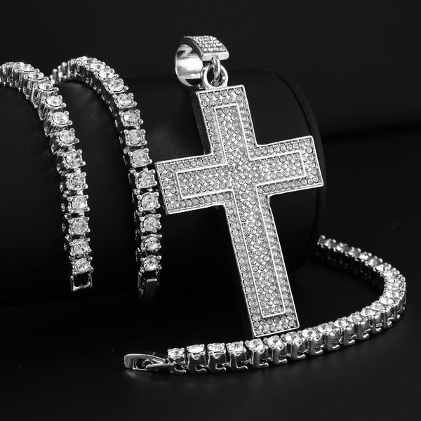 ★TATIANA★ Silver 925 Cross Ribbon Ball Necklace NZ2175 Designer fashion, Seoul-fully created | W Concept