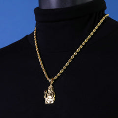 Santa Barbara Pendant Rope Chain 14k Gold Plated