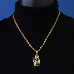Santa Barbara Pendant Rope Chain 14k Gold Plated