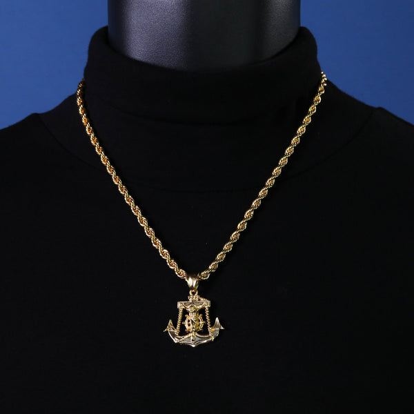 ★送料関税込★STING925★Jesus Piece Pendant★Anchor chain★ STING925】Jesus Piece Pendant Anchor chain 3mm 56cm