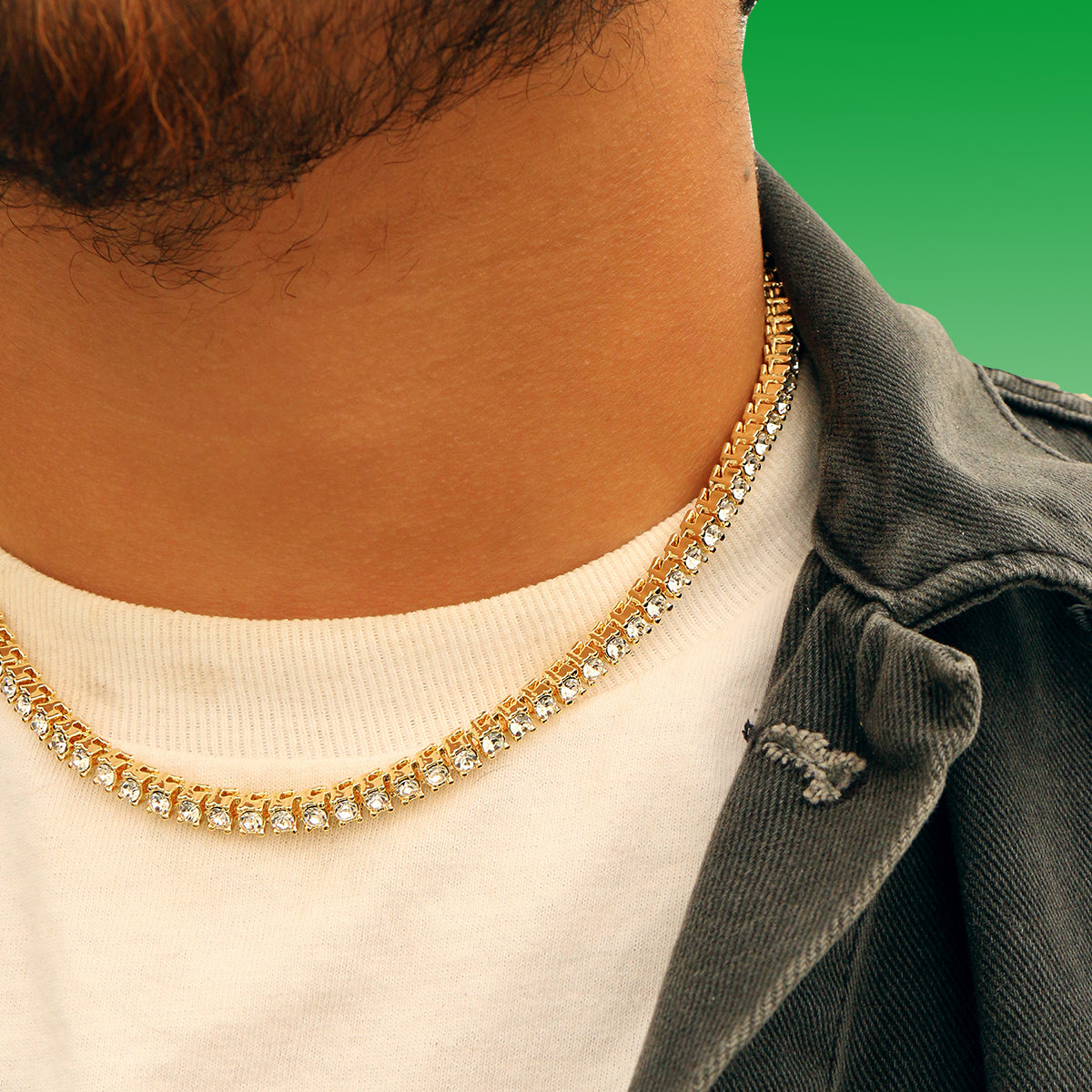 GOLD TENNIS CHAIN 18" 20" 24" 30"