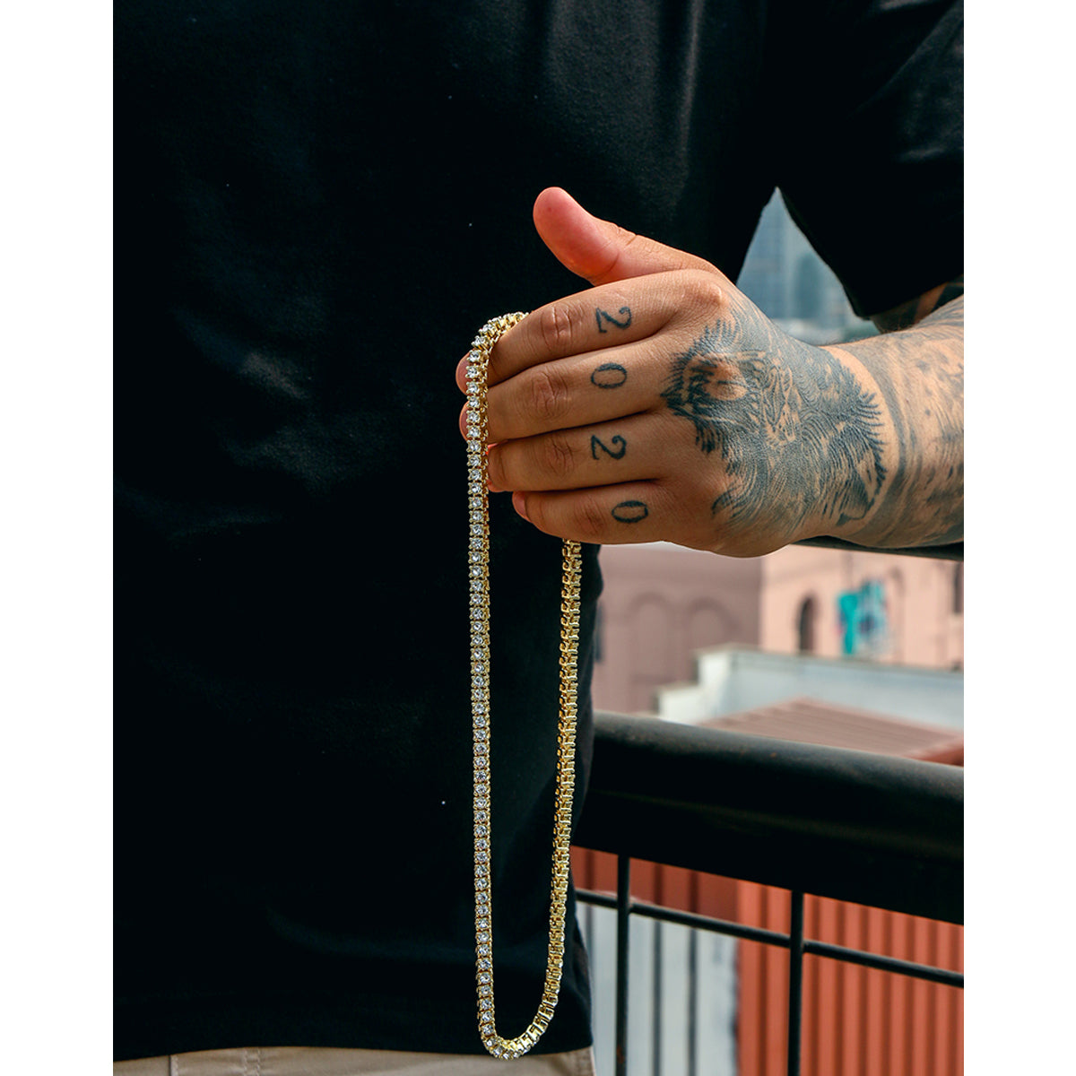 GOLD TENNIS CHAIN 18" 20" 24" 30"