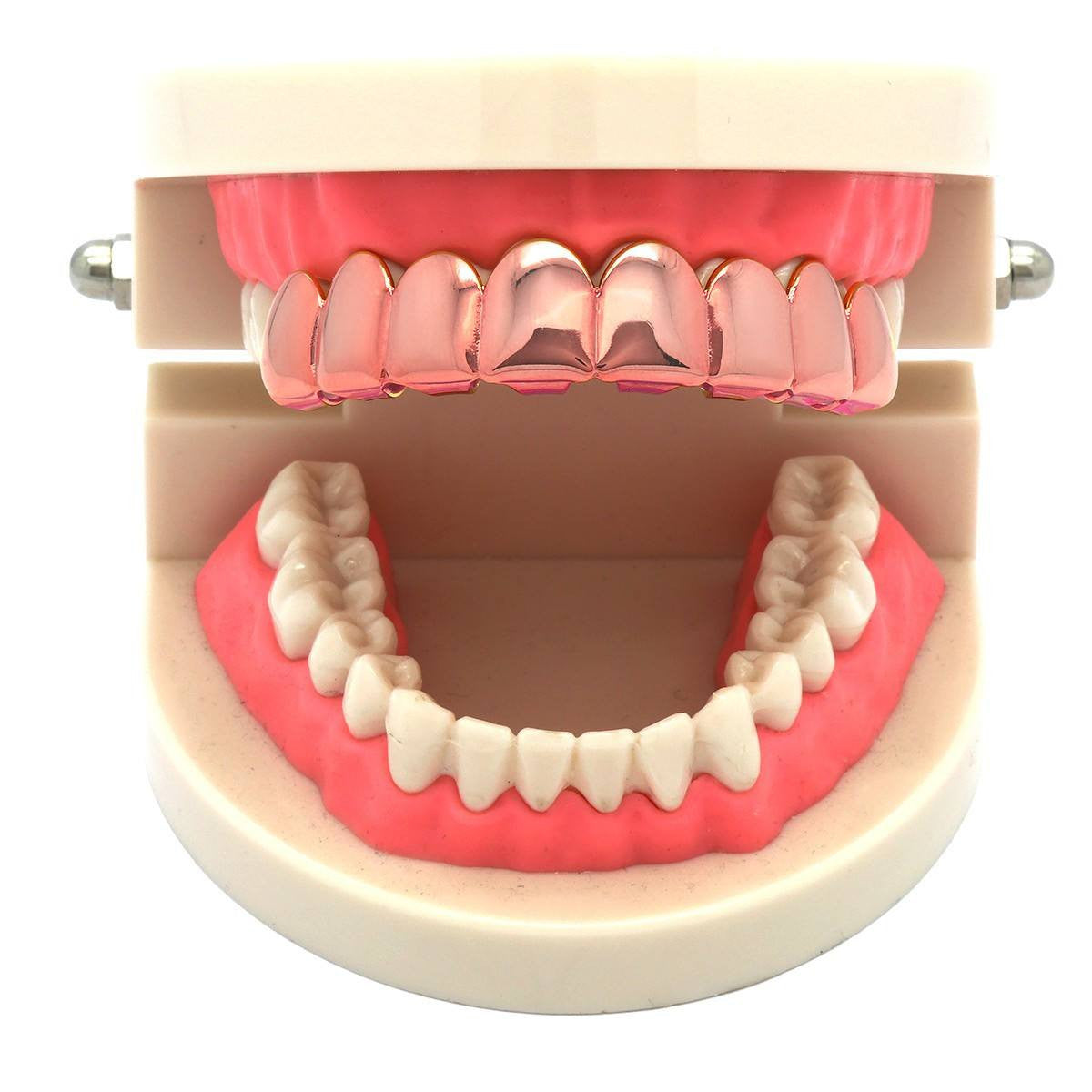ROSE GOLD TOP GRILLZ 8 TOOTH
