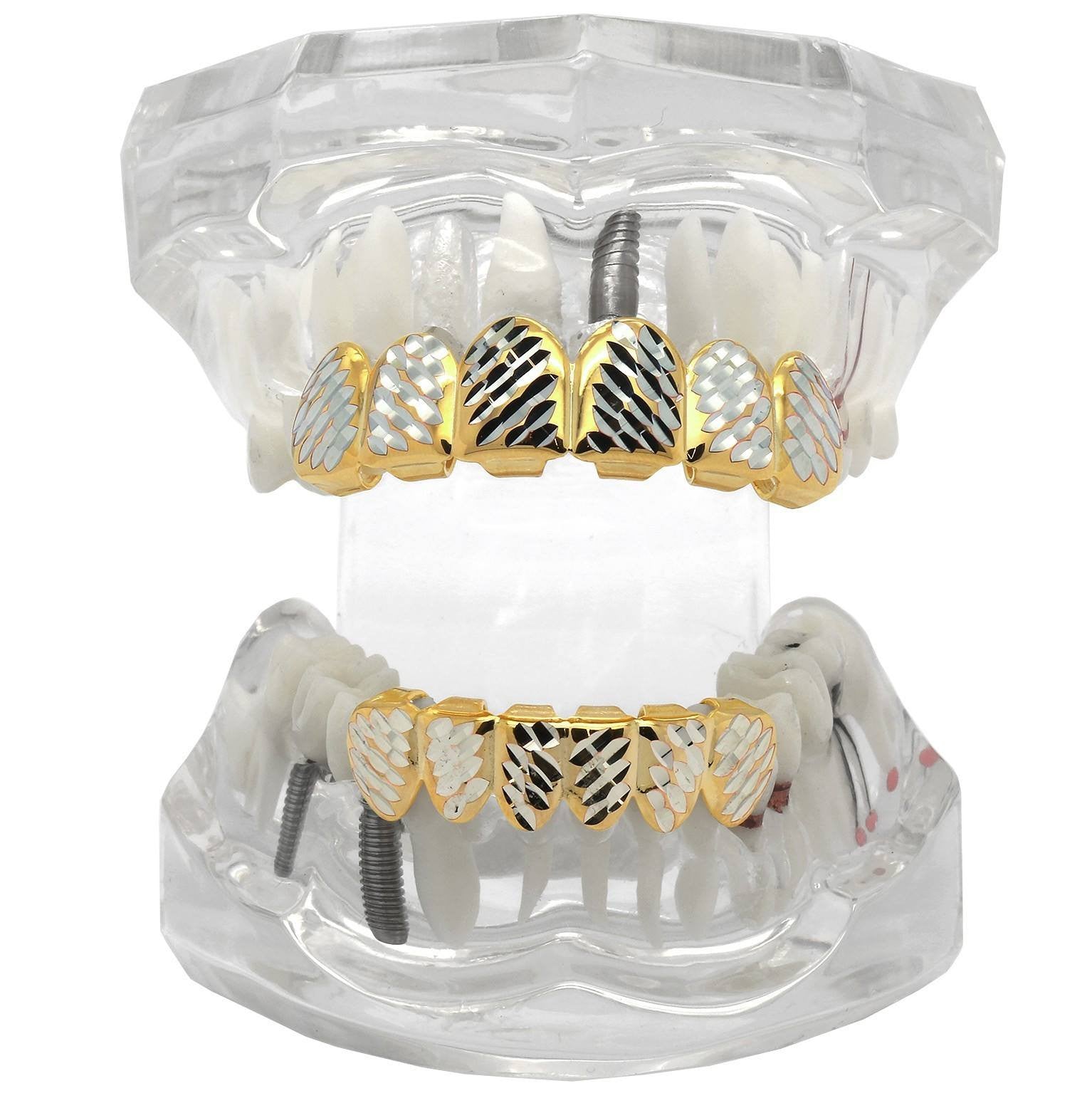 GRILLZ SET The Two-Tone Faceted
