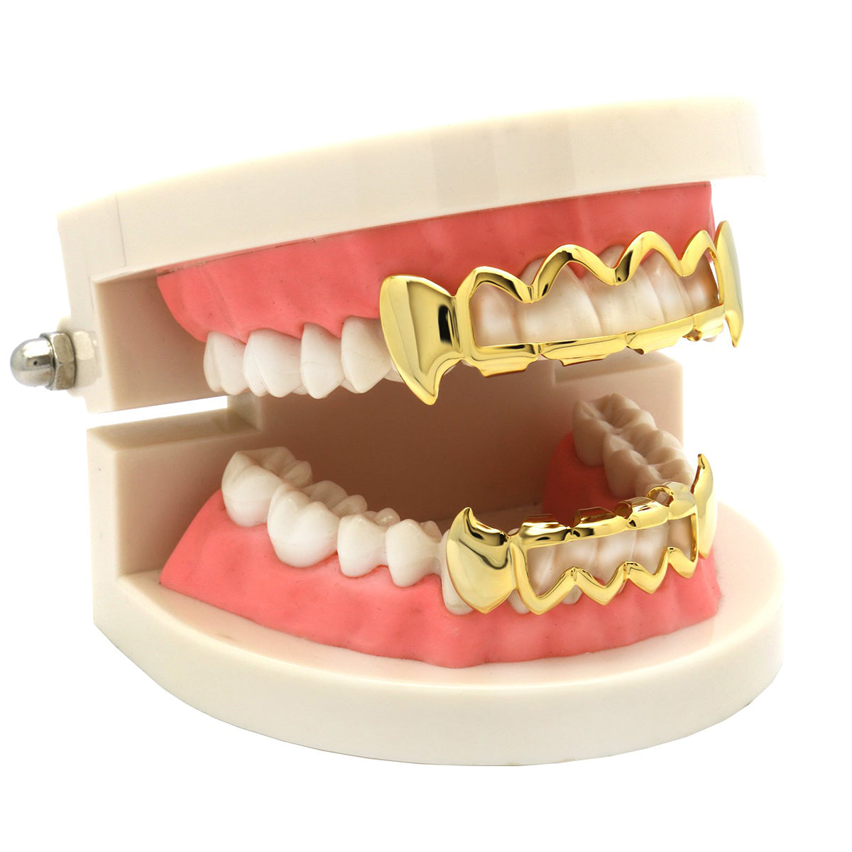 GRILLZ SET GOLD FANG WAVE HOLLOW