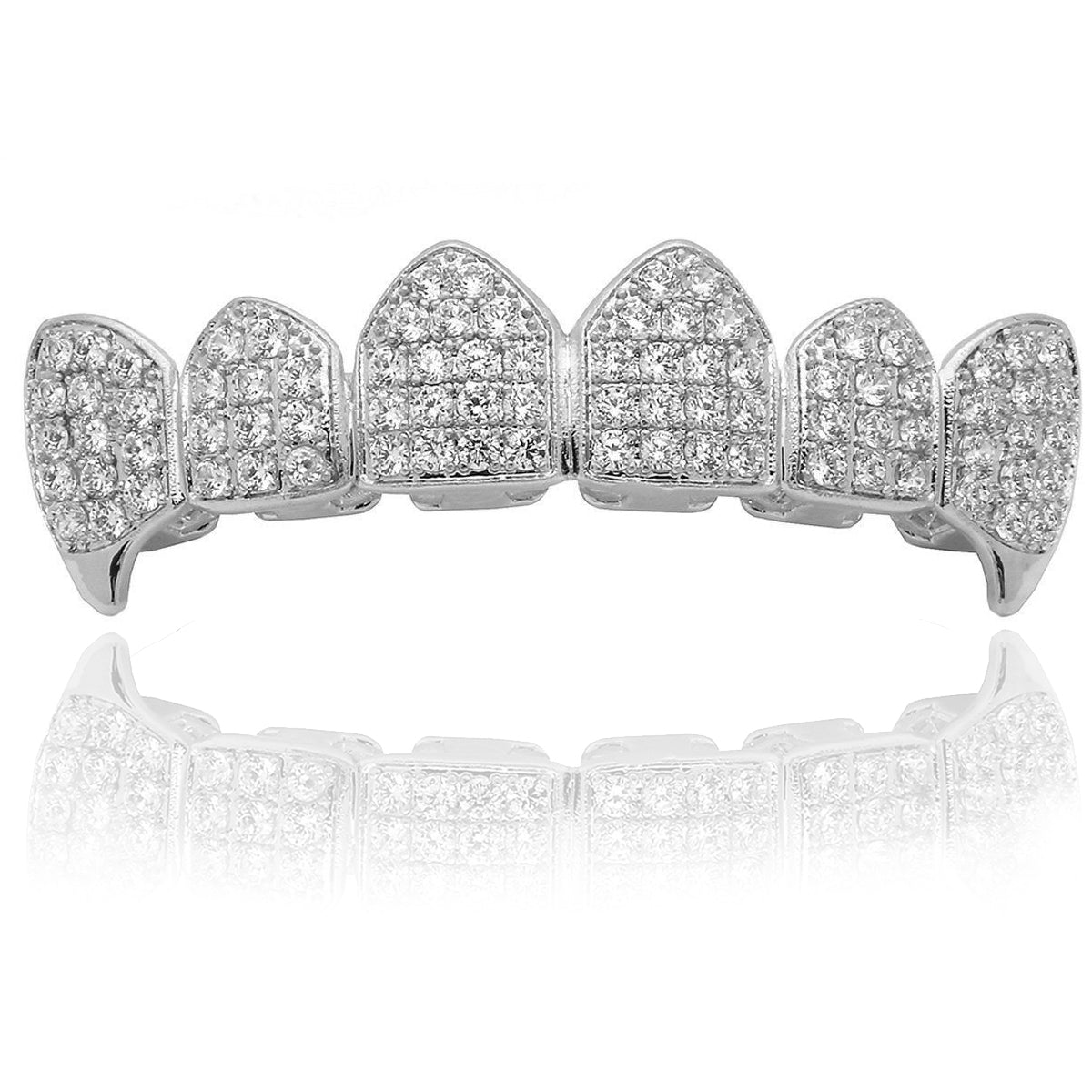 GRILLZ SET SILVER CZ FANG