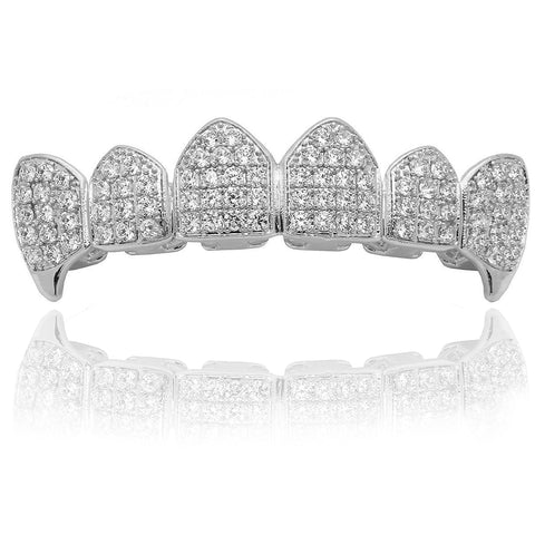 GRILLZ SET SILVER CZ FANG
