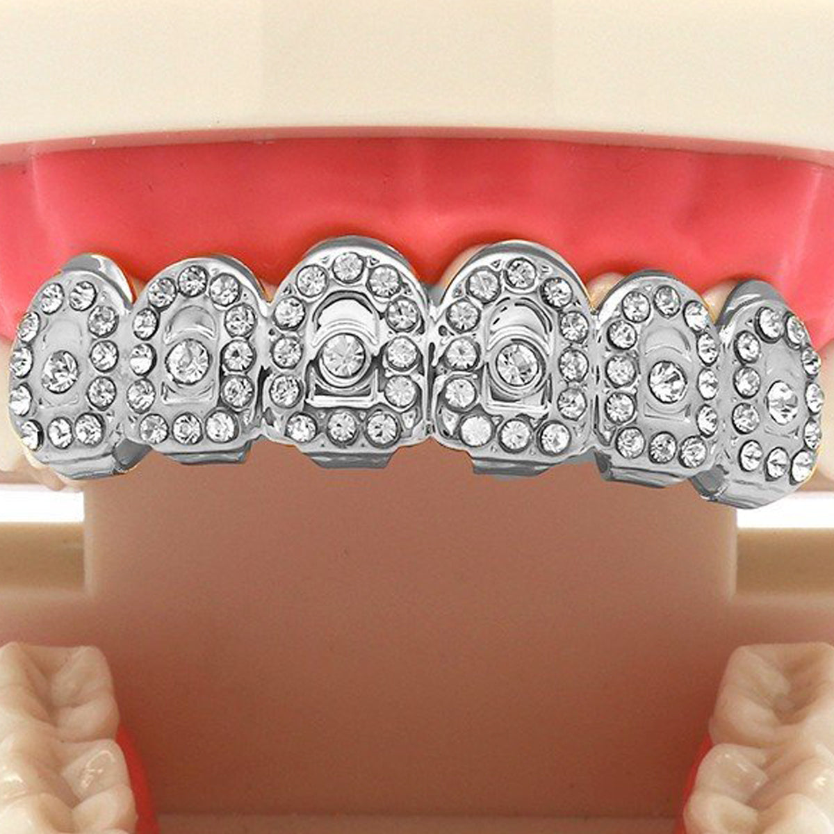 SILVER TOP GRILLZ CROWN