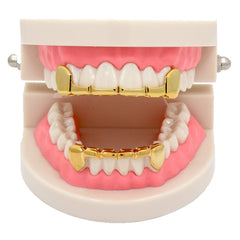 GRILLZ SET GOLD FANG  PLAIN HALF
