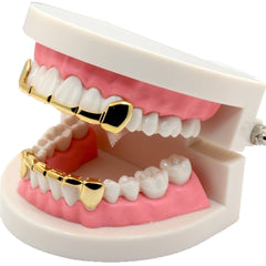 GRILLZ SET GOLD FANG  PLAIN HALF