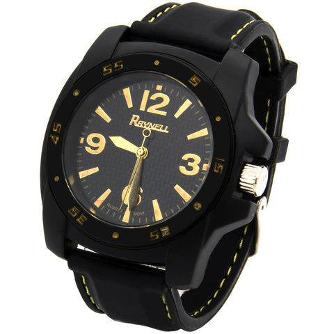 Black Silicone Band Watch