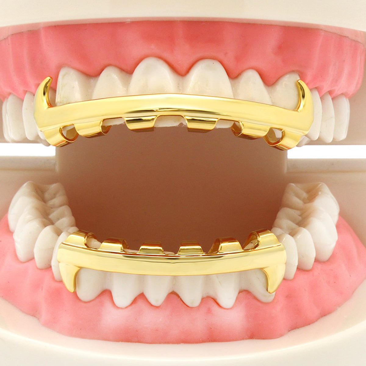 GRILLZ SET GOLD SLIM PLAIN FANG