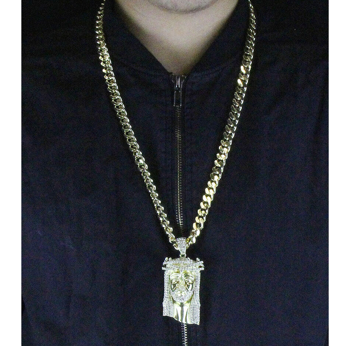 Gold Jesus Thorn Head NECKLACE