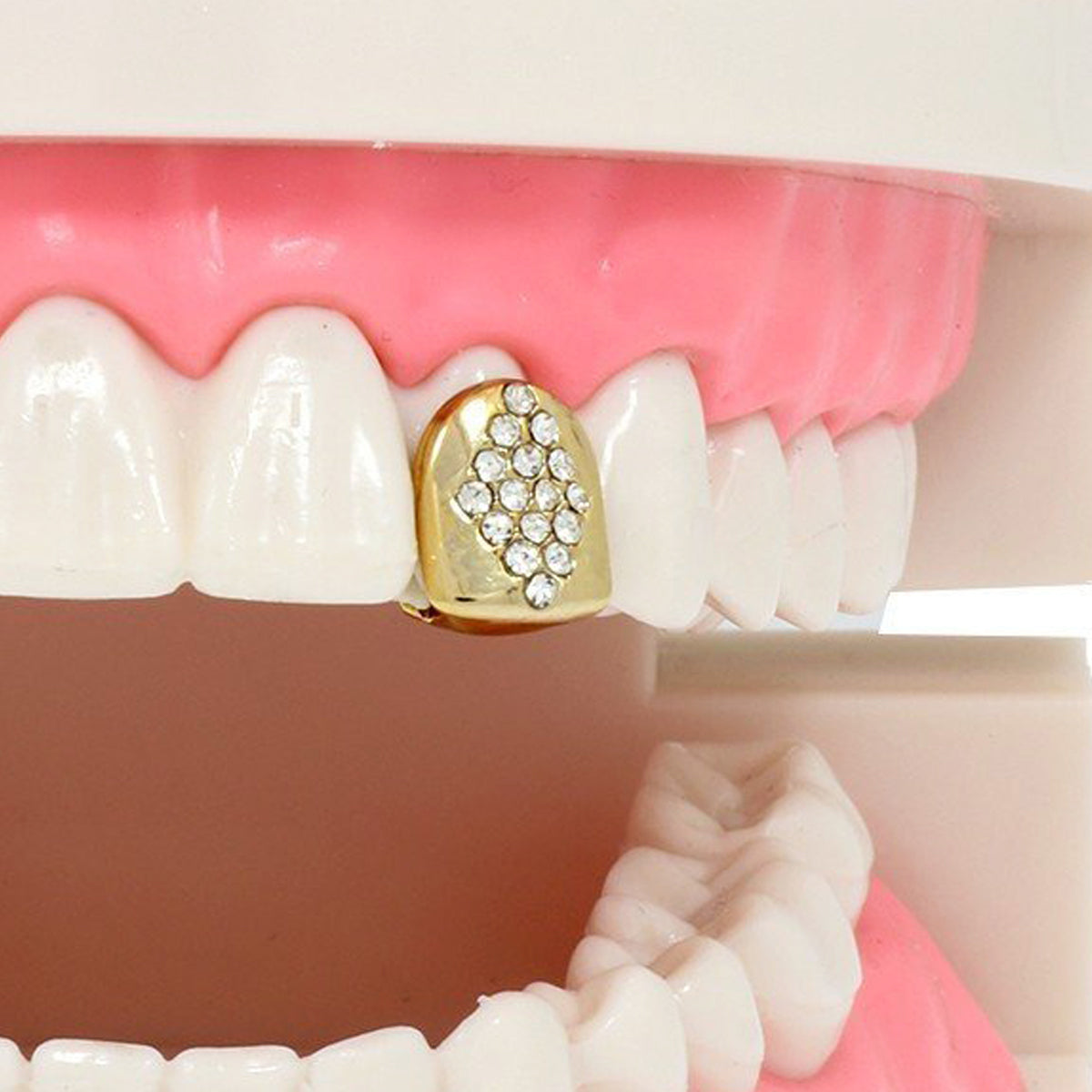 GOLD GRILLZ SINGLE DIAMOND
