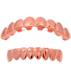 GRILLZ SET ROSE GOLD PLAIN BEST 8