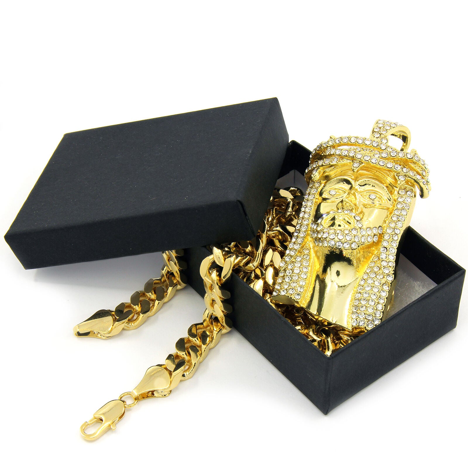 Gold Jesus Thorn Head NECKLACE