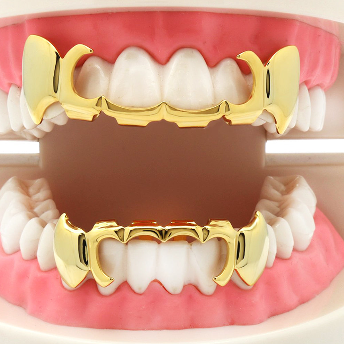GRILLZ SET GOLD SICKLE PLAIN FANG