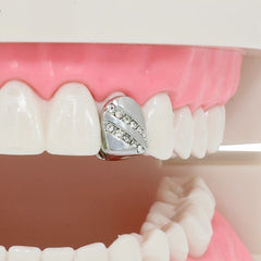 SILVER GRILLZ SINGLE 2LINE SIDE
