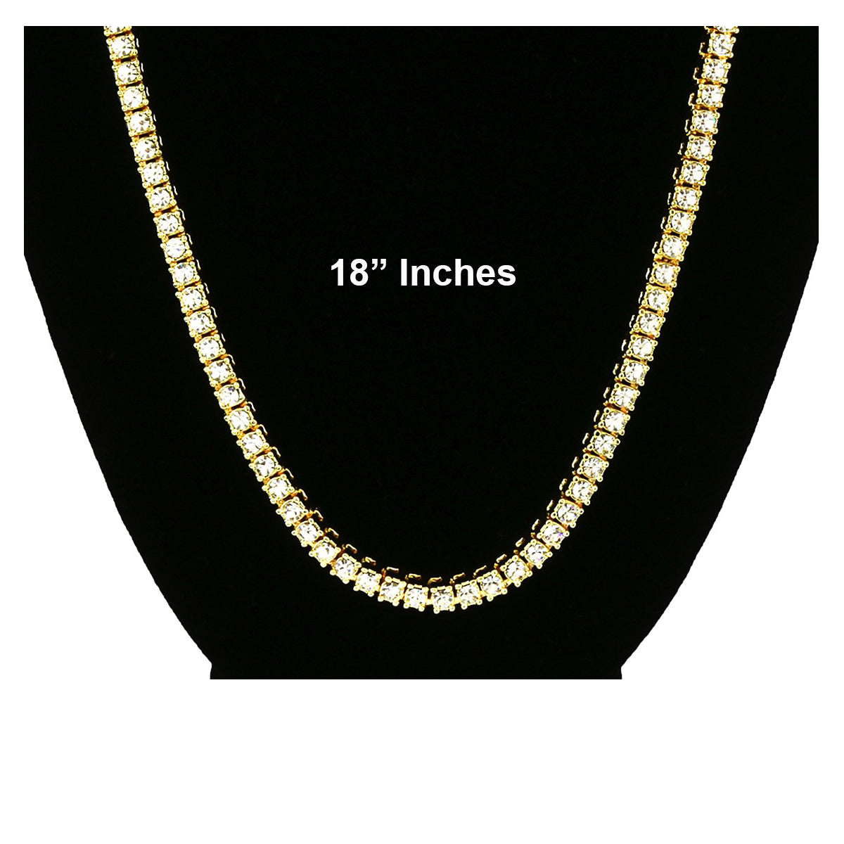 GOLD TENNIS CHAIN 18"