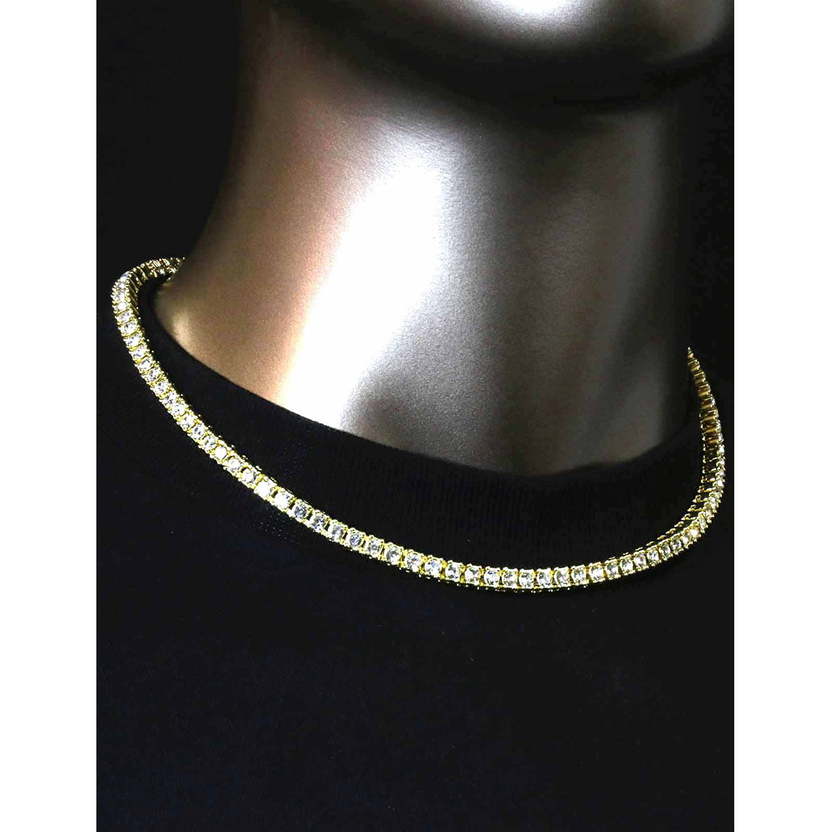 GOLD TENNIS CHAIN 18"