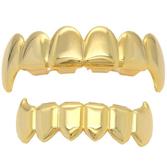 GRILLZ SET GOLD PLAIN FANG