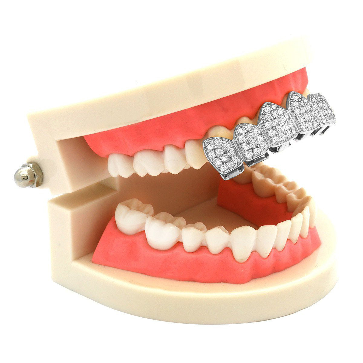 SILVER TOP GRILLZ CZ