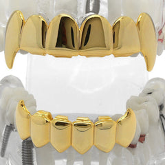 GRILLZ SET GOLD PLAIN FANG