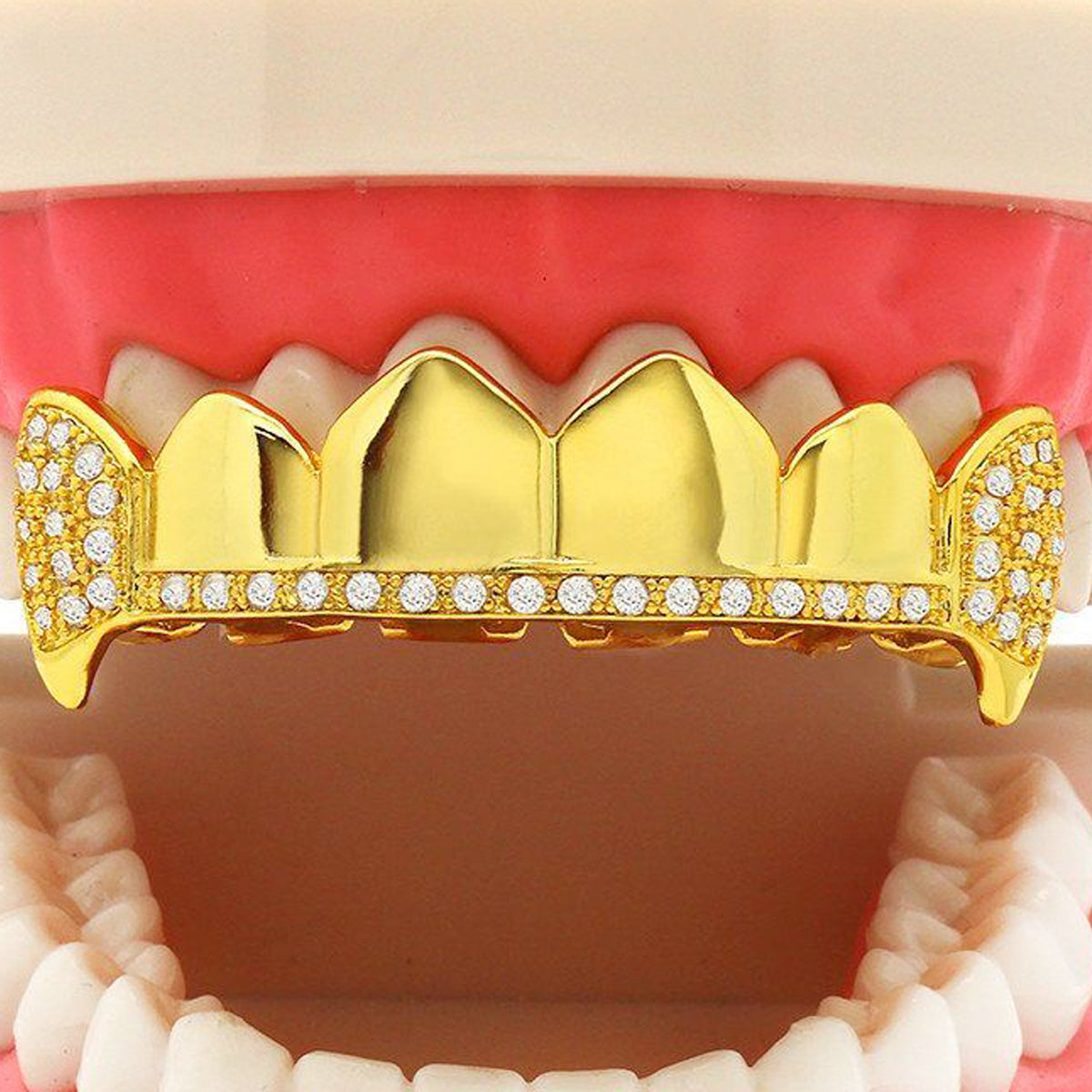 GOLD TOP GRILLZ 1LINE FANG
