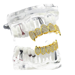 GRILLZ SET GOLD FANG FULLY CZ