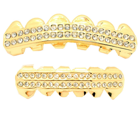 GRILLZ SET GOLD 2-ROW BLINGKINGSTAR