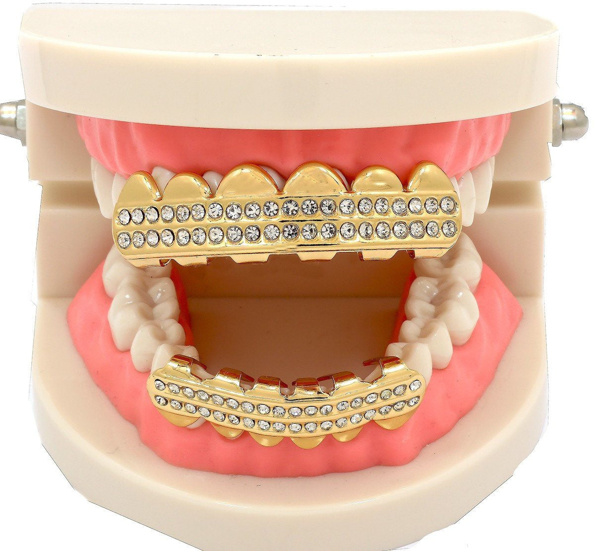 GRILLZ SET GOLD 2-ROW BLINGKINGSTAR