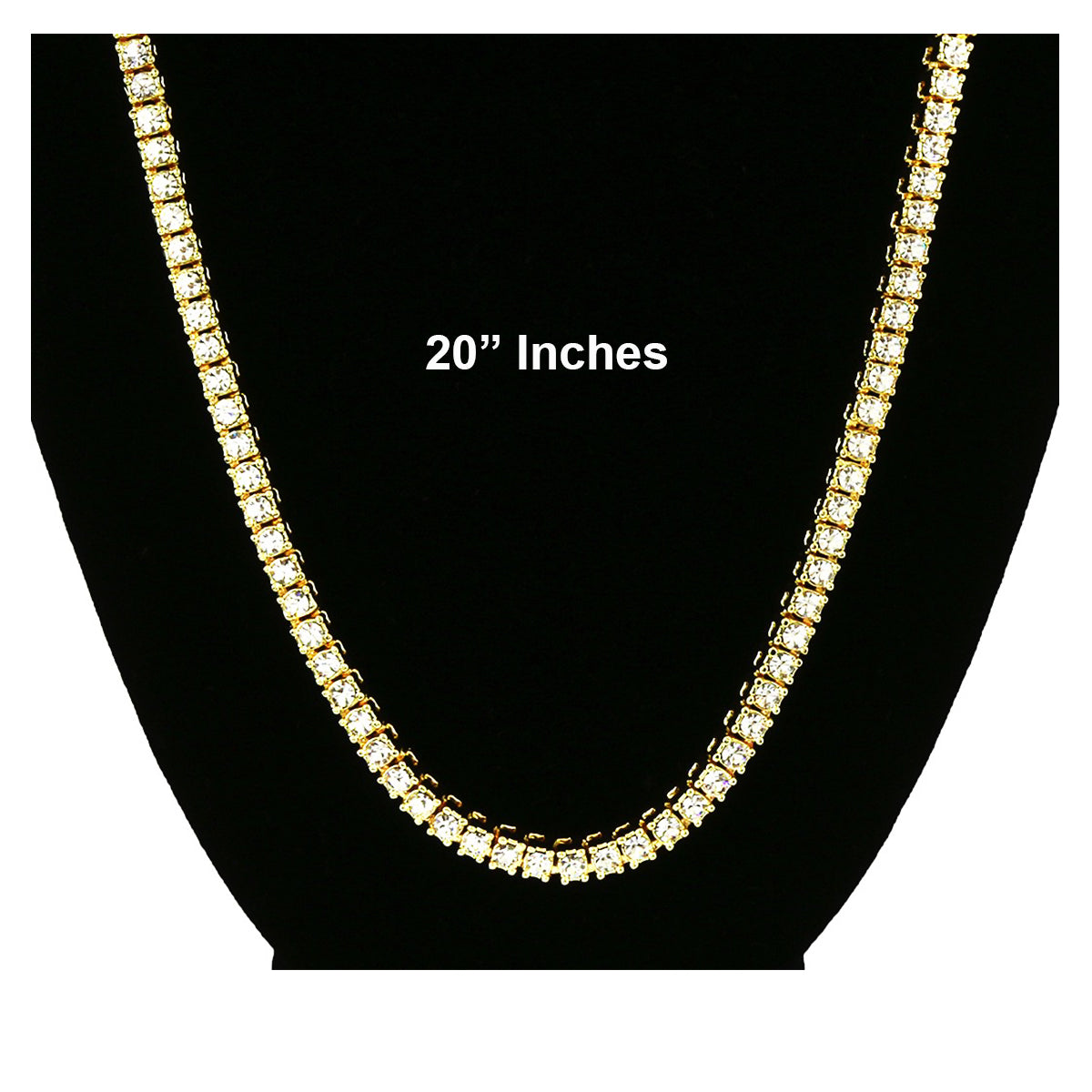 GOLD TENNIS CHAIN 20"