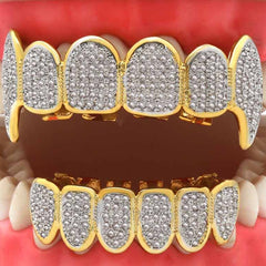 GRILLZ SET PREMIUM MICROPAVE  2-TONE FANG