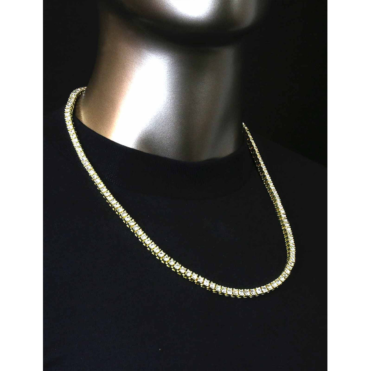 GOLD TENNIS CHAIN 24"