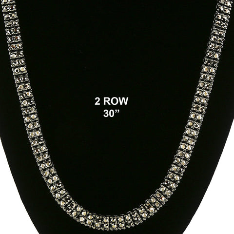 HEMATITE 2 ROW 30" TENNIS CHAIN