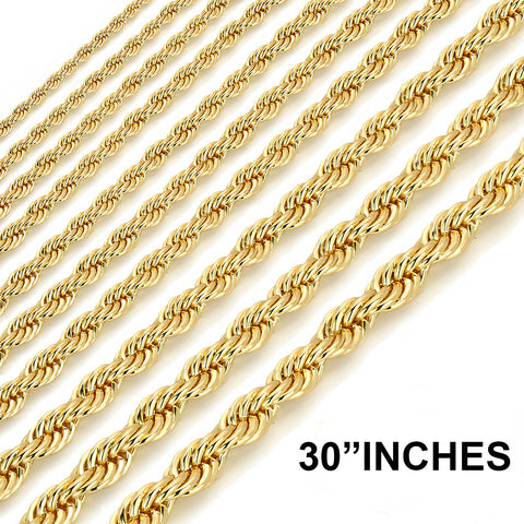 Gold Rope Chain 30"