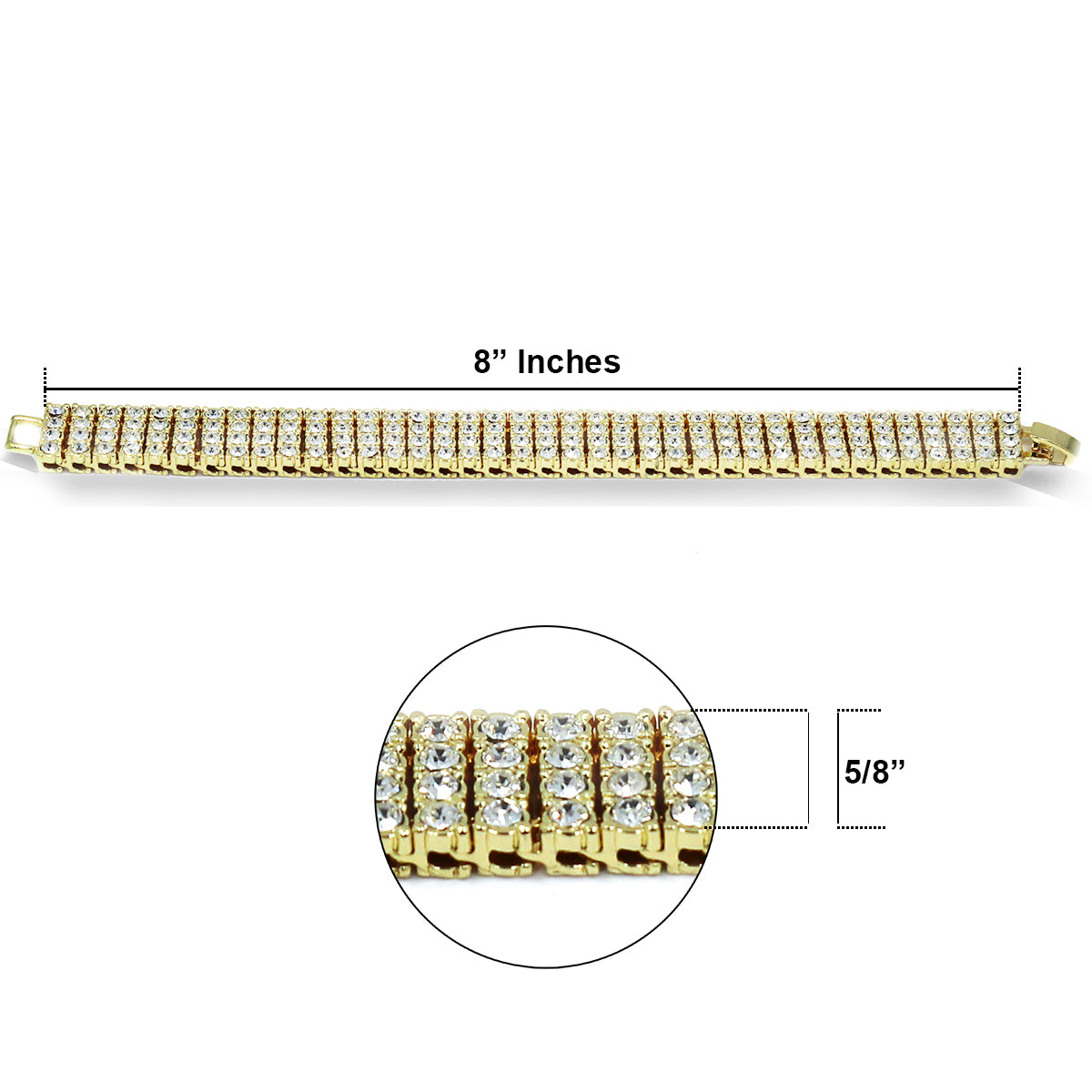 TK3 Gold Ice Out Techno KING Watch & Bracelet SET