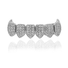 GRILLZ SET SILVER CZ FANG