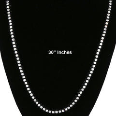 TENNIS CHAIN 30" BK/CLEAR