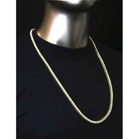 GOLD TENNIS CHAIN 30"