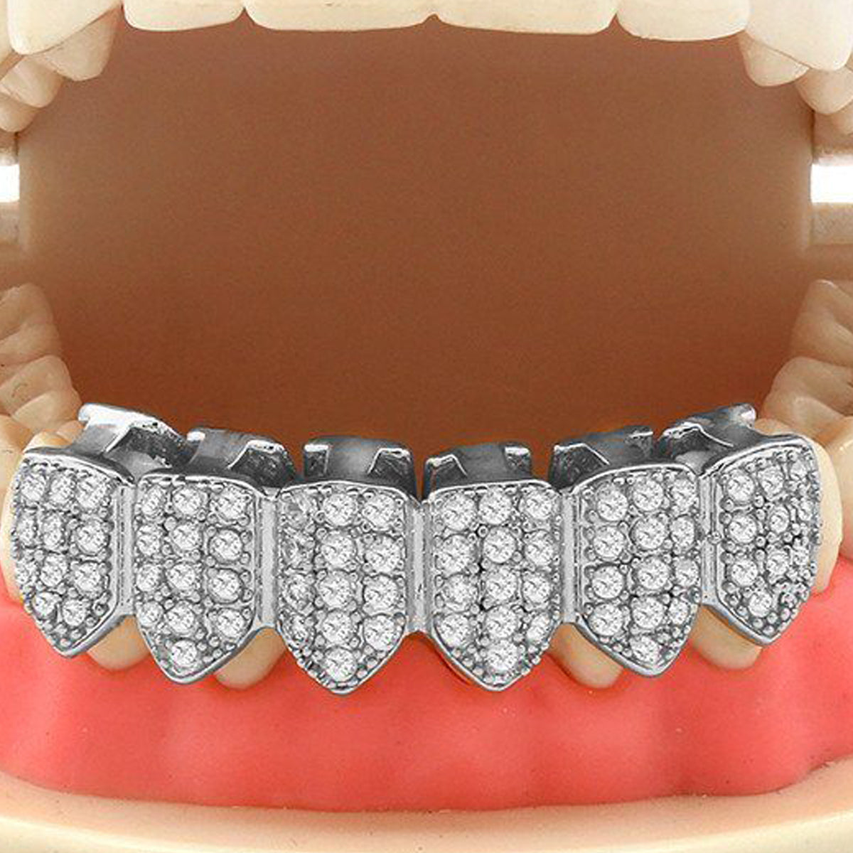 SILVER BOTTOM GRILLZ CZ