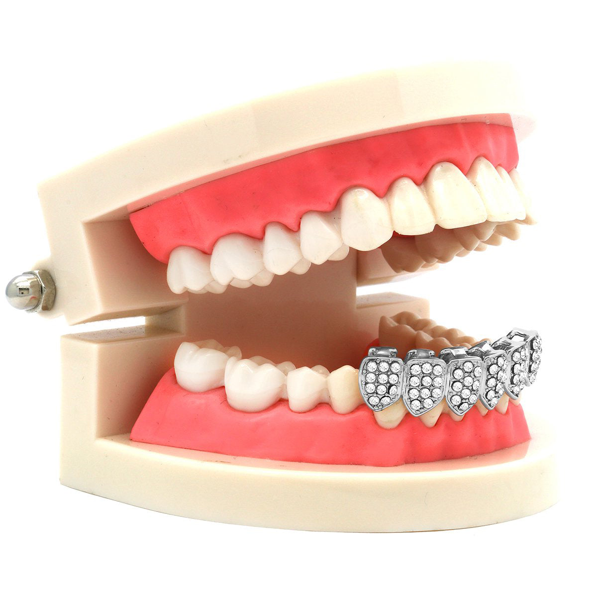 SILVER BOTTOM GRILLZ FULLY ICED